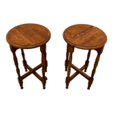 Pair of antique side tables with folding