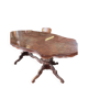Oval table with marquetry top