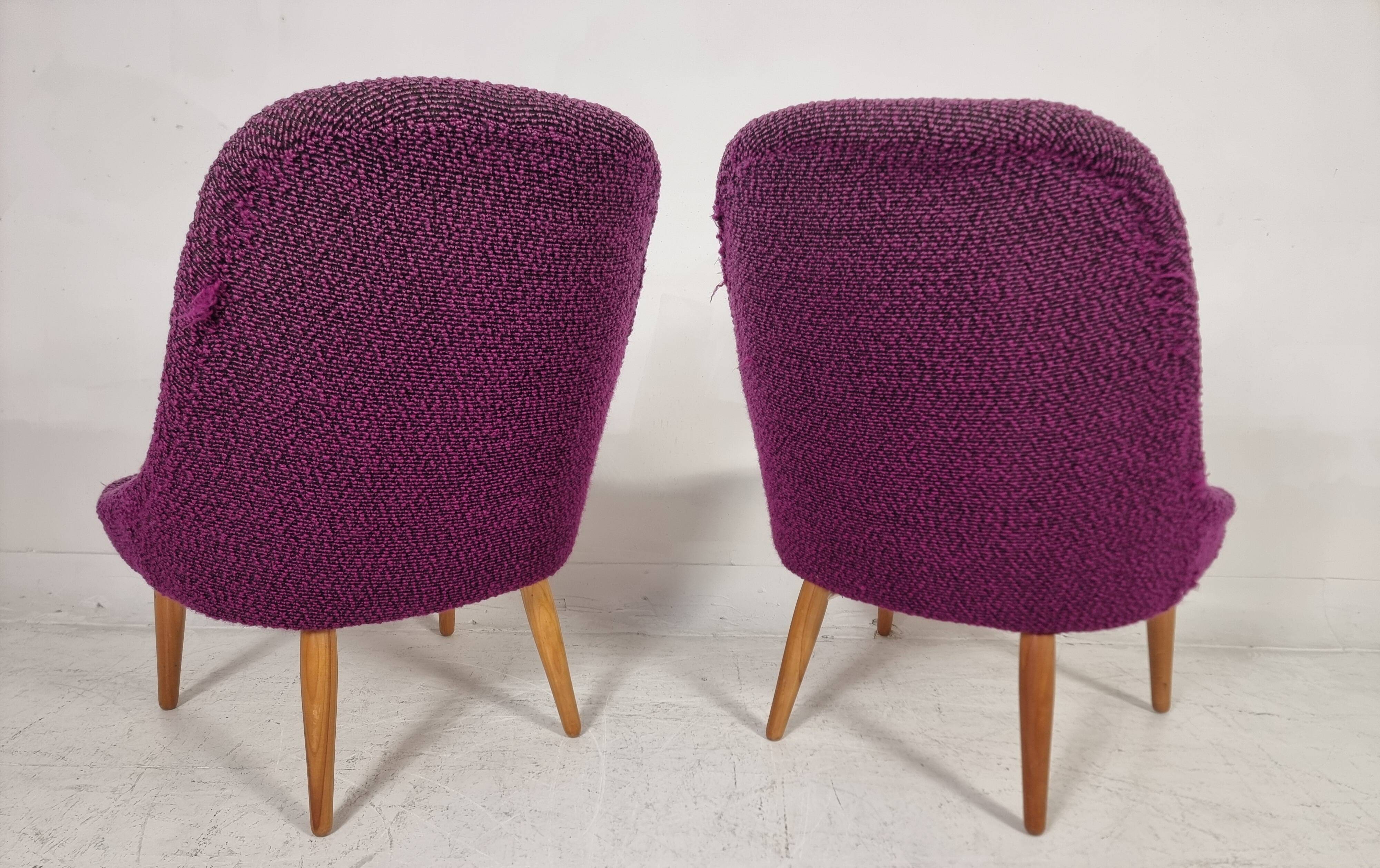 Vintage Chairs and Table, 1960s, Set of 3