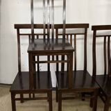 Set of 6 Mahogany wooden chairs