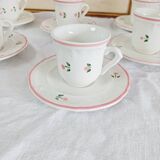 Set of 6 quadrifoglio coffee cups with saucers