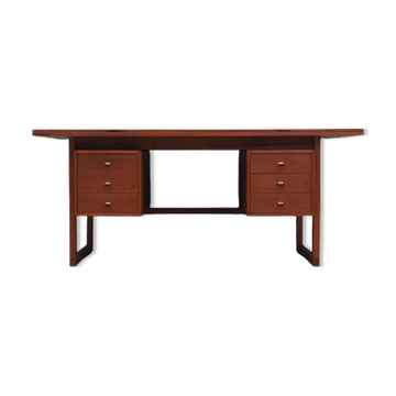 Bureau en teck, design danois, années 1970, fabriqué au Danemark