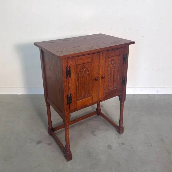 Vintage oak hall cabinet, 1960s