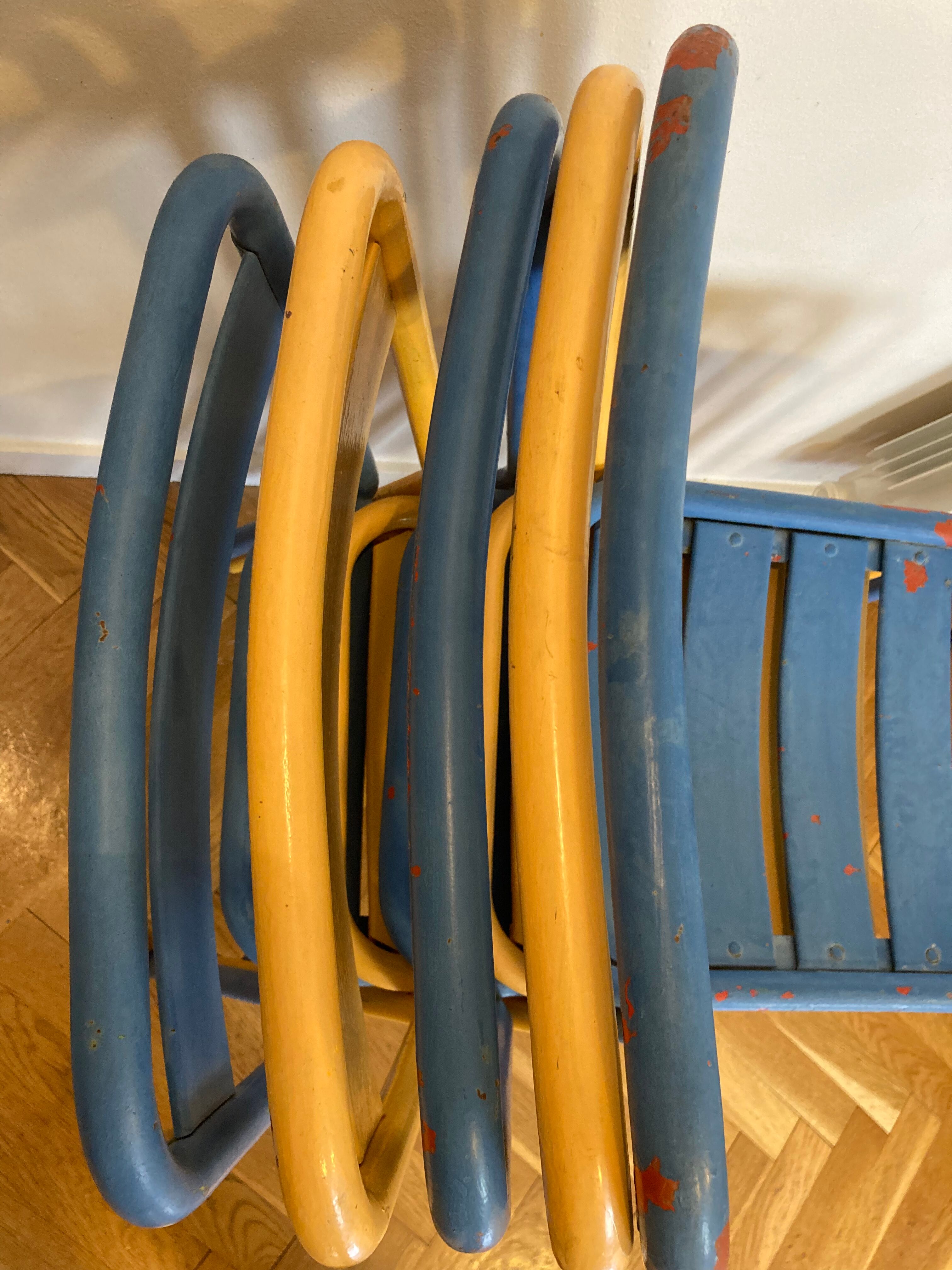 Set of 5 Tolix chairs