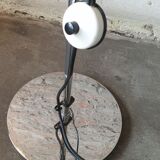 Vintage floor lamp silver-black, 1970