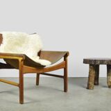A/S MIKAEL LAURSEN / vintage leather easychair / Illum Wikkelsø / Denmark 1960s