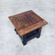 Wabi Sabi Style Oak Side Table, France, 1930s