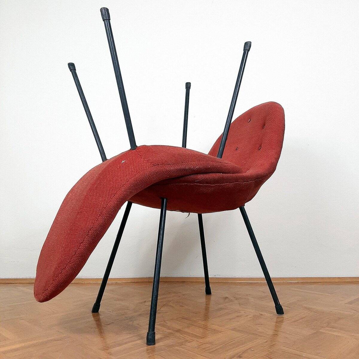 Set of Italian mid-century cocktail chairs, 1963.