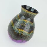 mid century vase dumler & breiden vase model 122/30 with rare colorful patt
