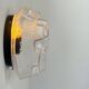 Vintage wall lamp in pressed molded bubble glass, France 1960