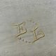 set of 4 monogrammed napkins EL yellow shades