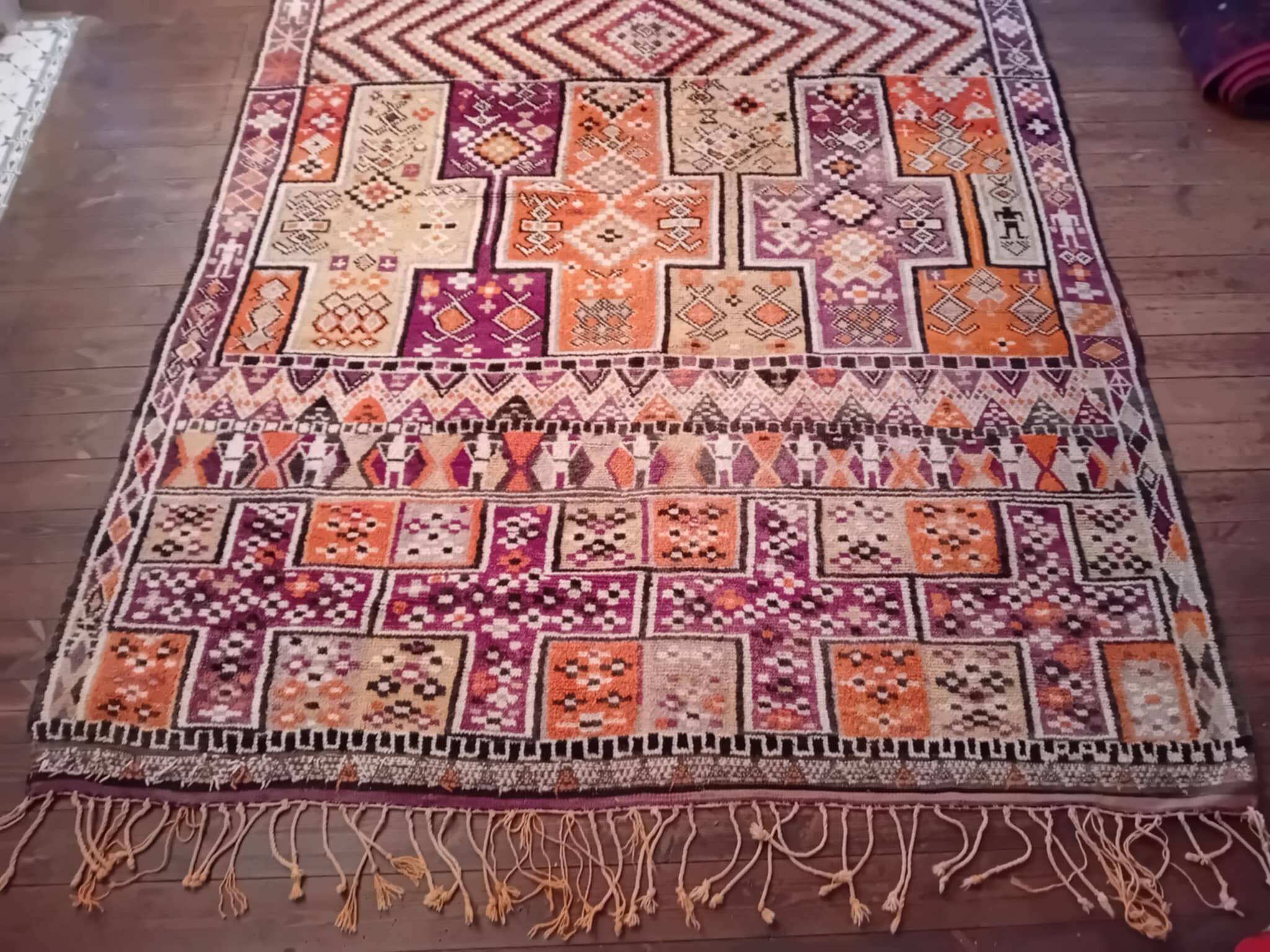 XXL handmade Berber rug 363x208cm