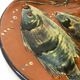 Lluís Puigdemont artisanal dish in enameled ceramic with fish decor