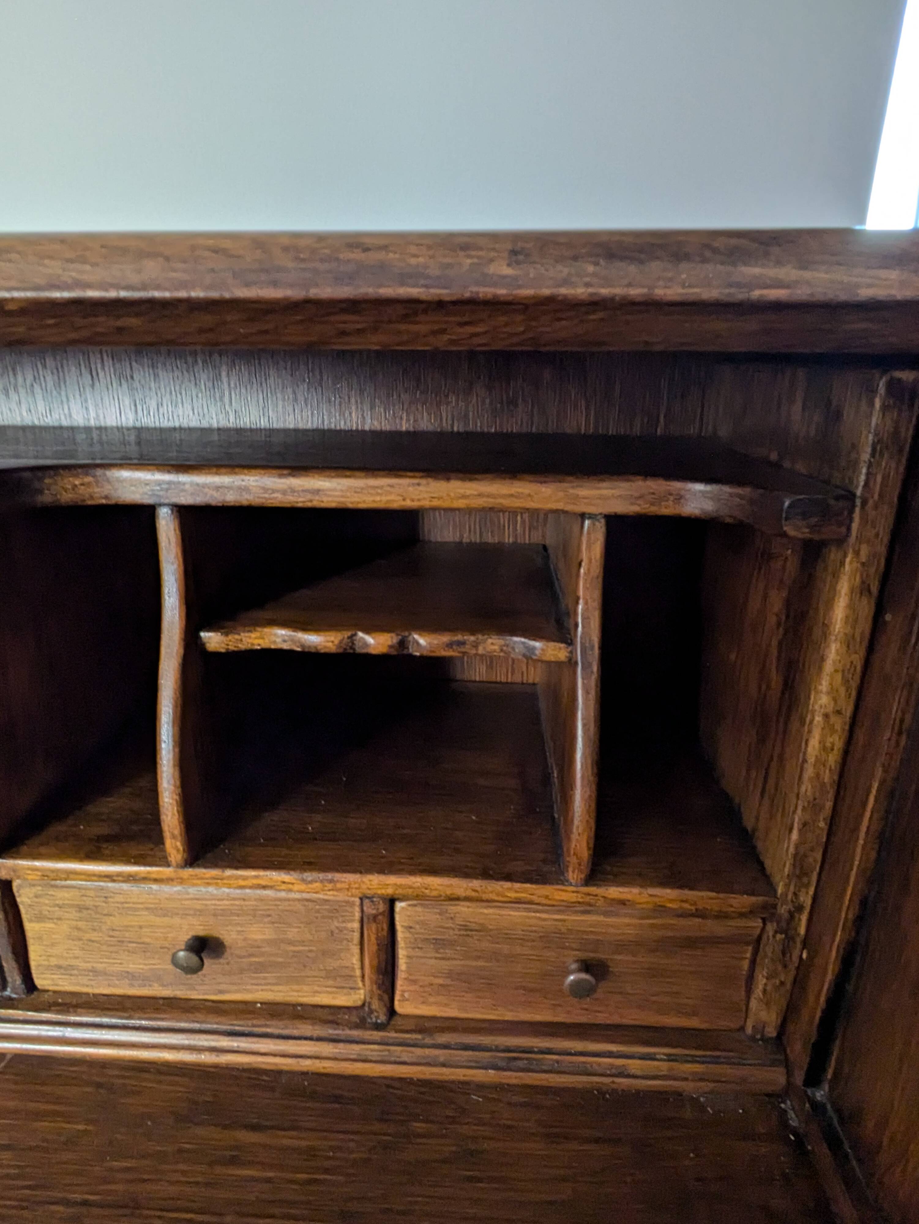 Solid wood secretary