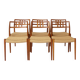 6 chaises danoises en teck par Niels Otto Møller Modèle 79, années 1960