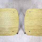 Vintage Formica and Wood Chairs from TON, 1960s, Set of 2
