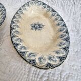 Set of two Terre de Fer Boulogne model dishes