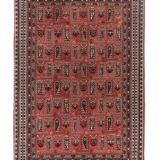 Vintage Turkish rug from Oushak, hand-woven 140x206 cm
