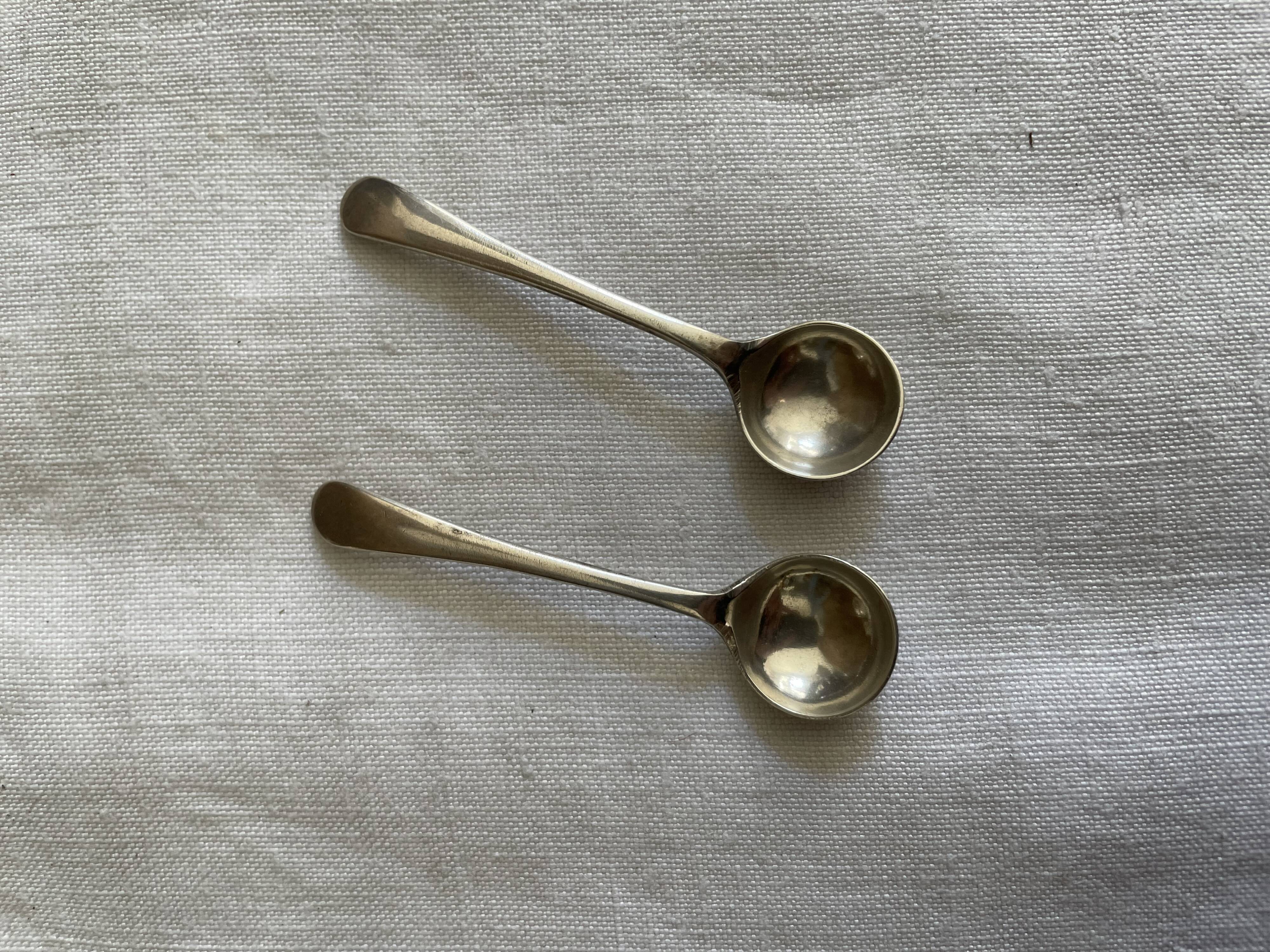 Pair of silver salt shakers