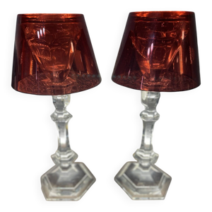 Paire de bougeoir Baccarat