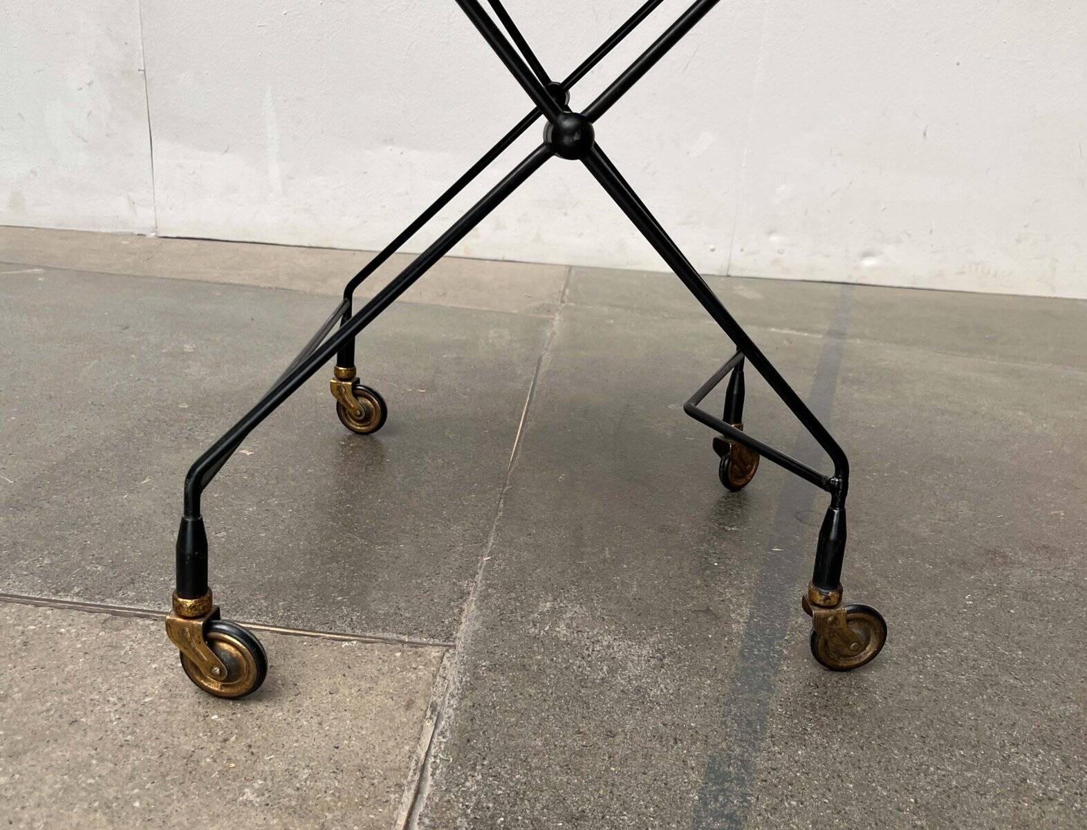 Modern folding teak trolley from the mid-century, Sweden, 1960s