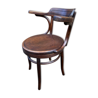 Wooden desk chair curved fischel turning 1920