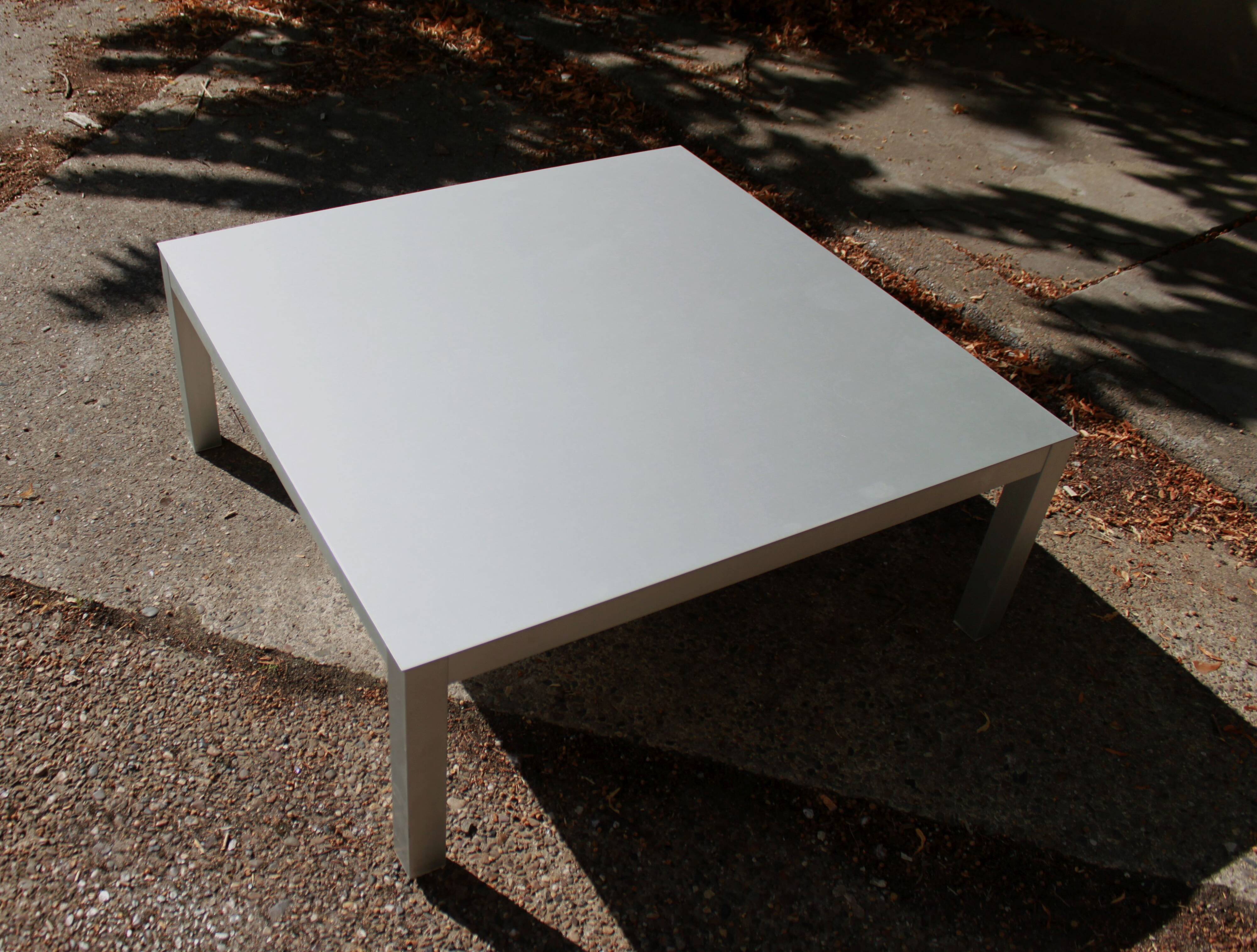 Aluminum coffee table, MDF Italia.