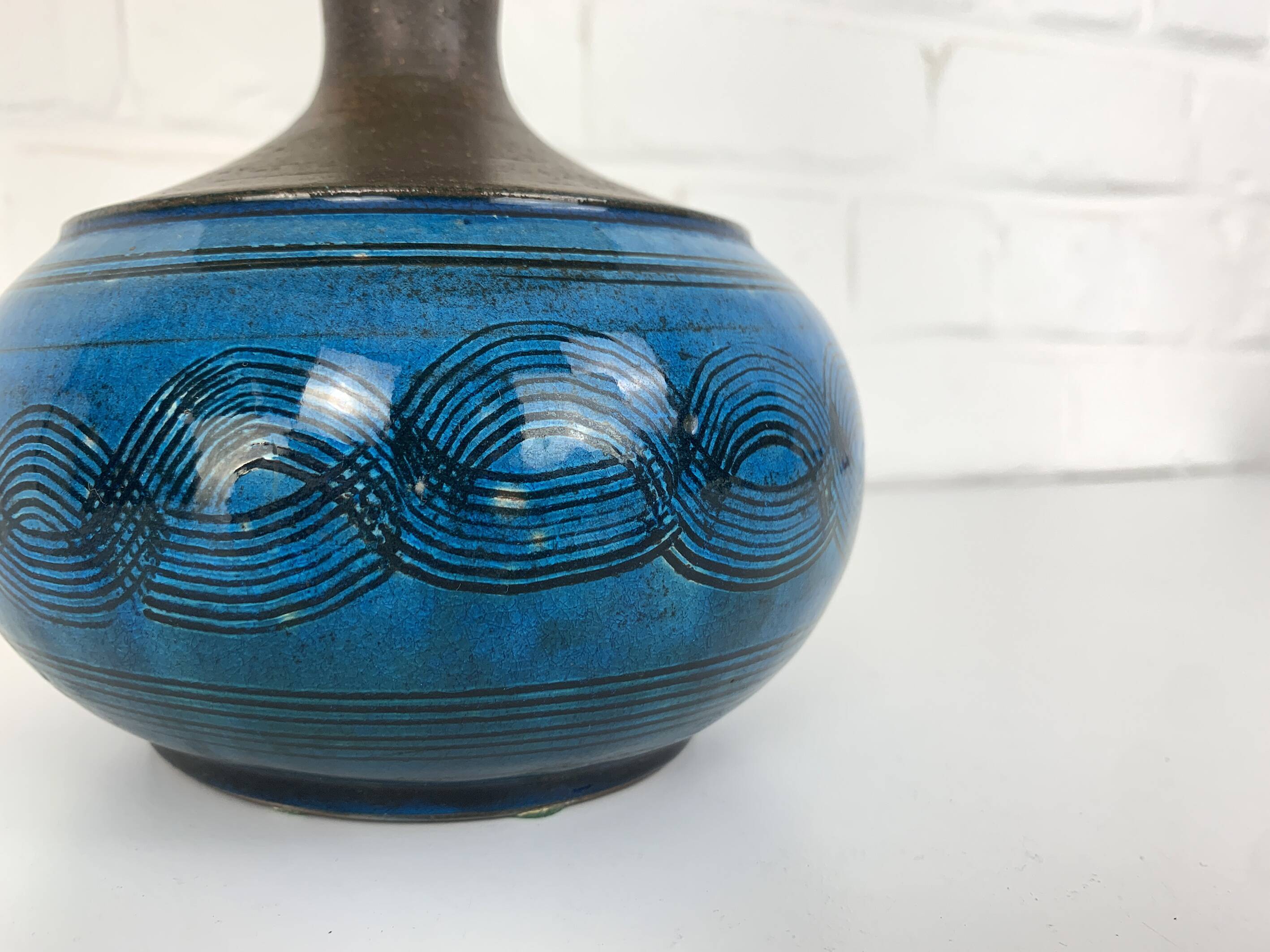 Scandinavian ceramic table lamp, Nils Kähler for HAK, Denmark, 1960s