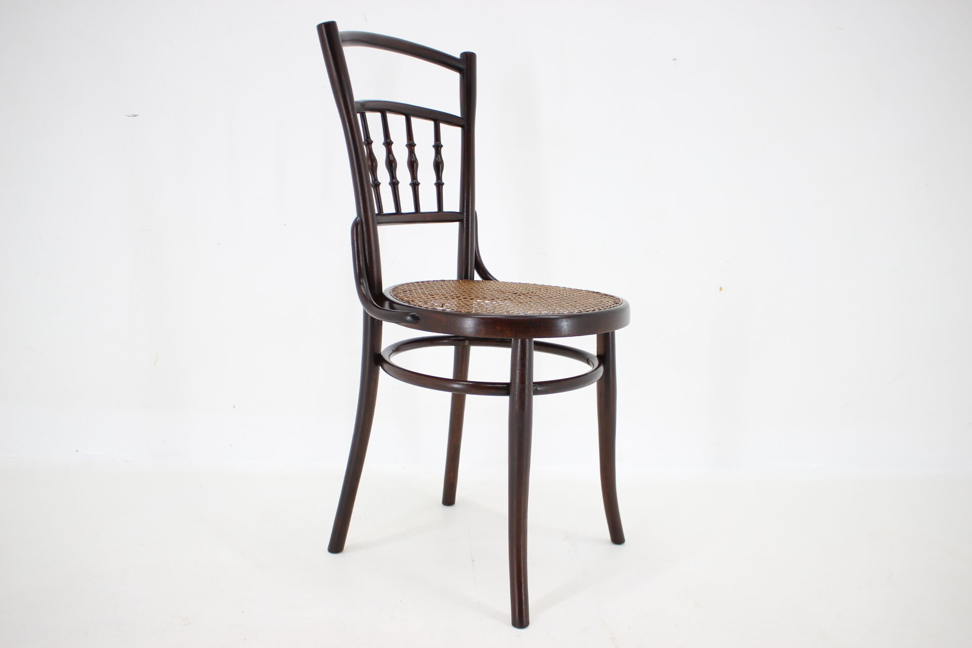 1930s Bentwood beech Chair with Pedig Seat, Austria