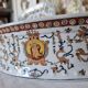 Hand-painted Toussi Court plate or tray and planter set