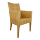 Fauteuil en bois et rotin tressé