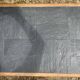 Vintage coffee table in solid wood and slate – 1970s – Modernist style