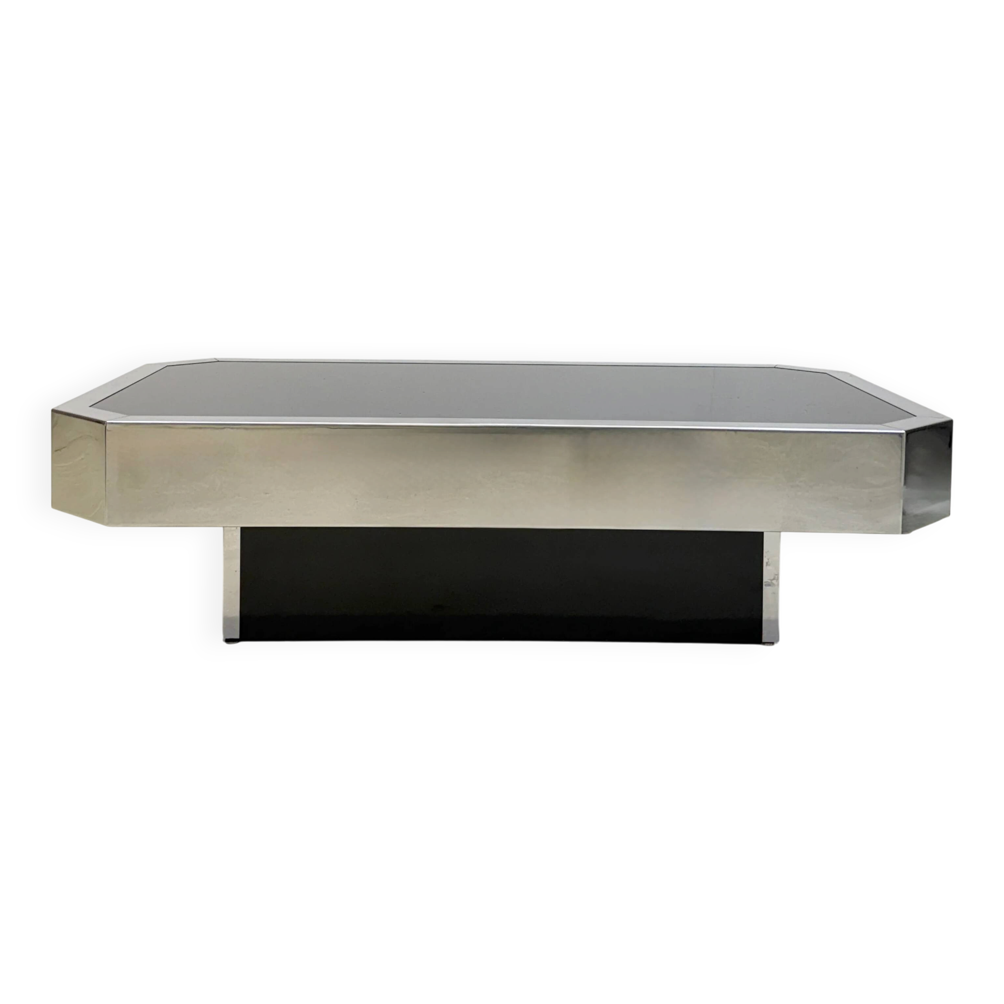 Table basse chromée DLG “Willy Rizzo”, Italie, 1970s