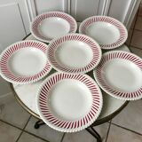 lot of 6 hollow plates FB Badonviller serrated years 30-40