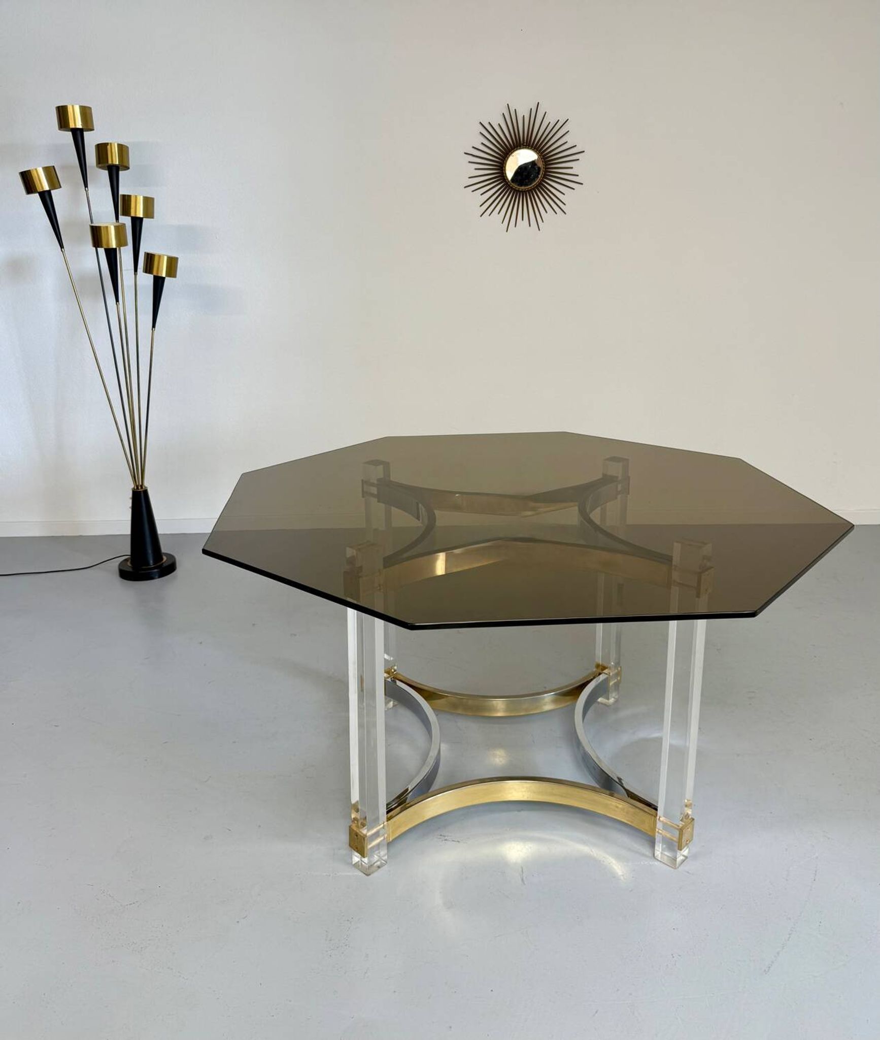Ancienne table à manger design italien d'Alessandro Albrizzi années 70