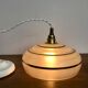 Vintage white and gold glass lampshade suspension