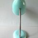 Articulated desk lamp, in turquoise blue metal, 1970s.