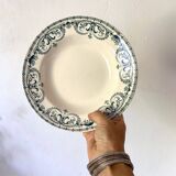 Antique Terre de Fer deep plates, early 20th century