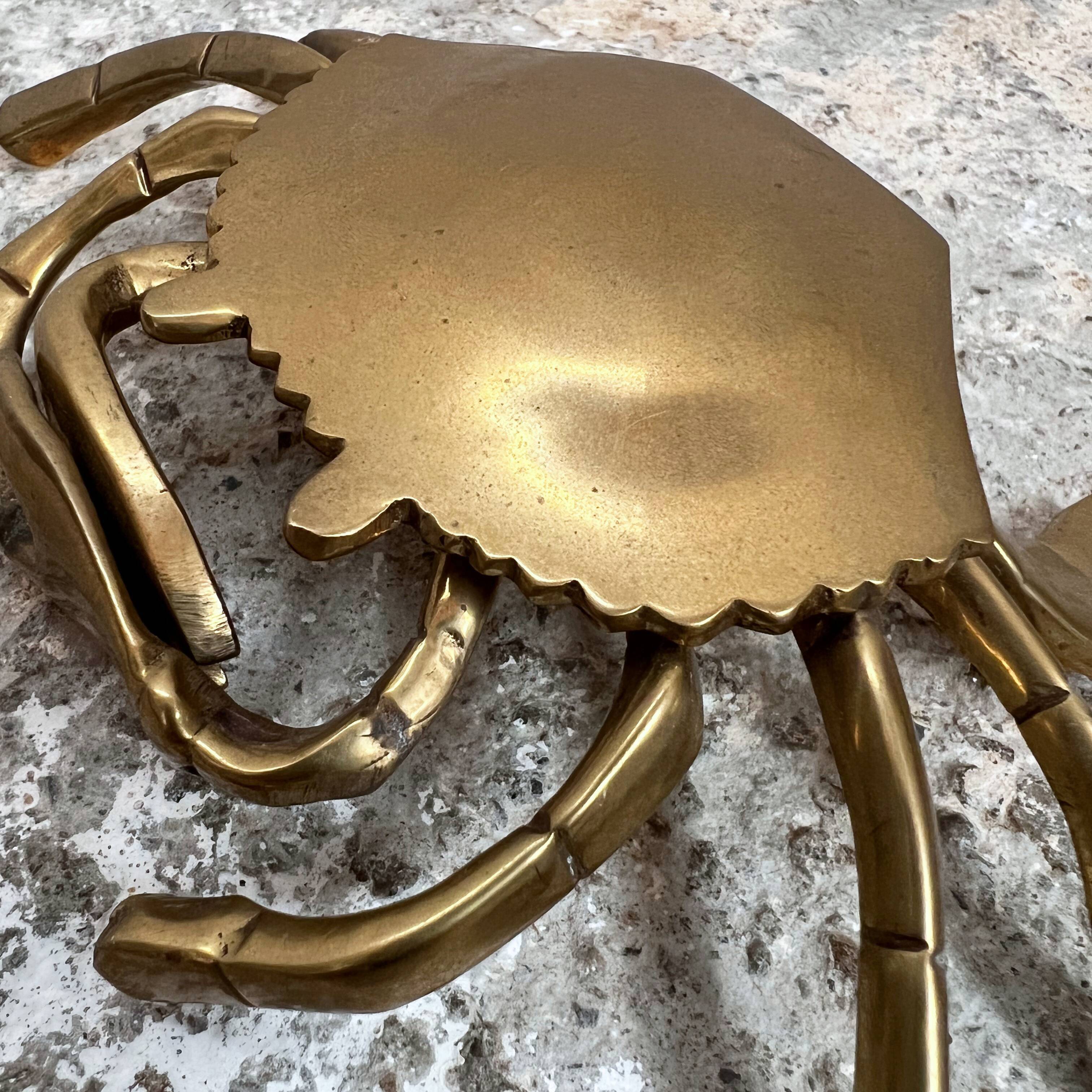 Vintage brass ashtray crab