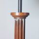 Vintage Mid Century table lamp column decor plissee shade