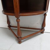 Table demi-lune en chêne vintage avec volet roulant