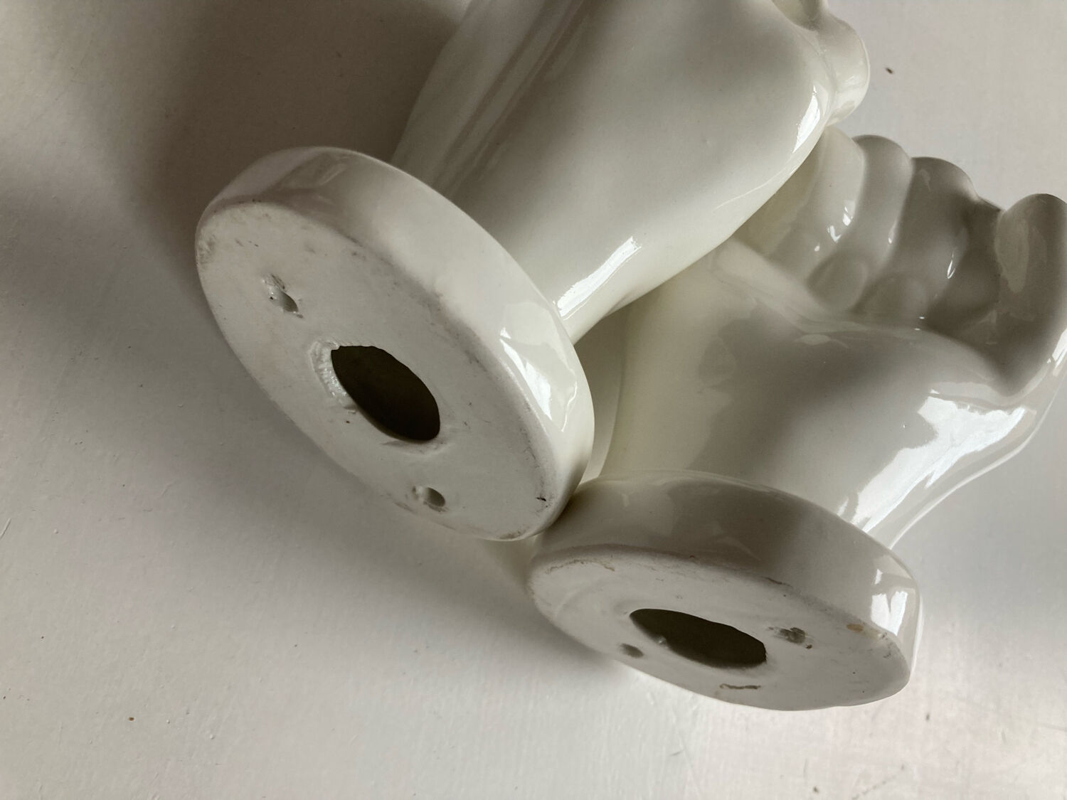 Vintage ceramic hand pair