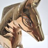 Vintage brass rocking horse 70