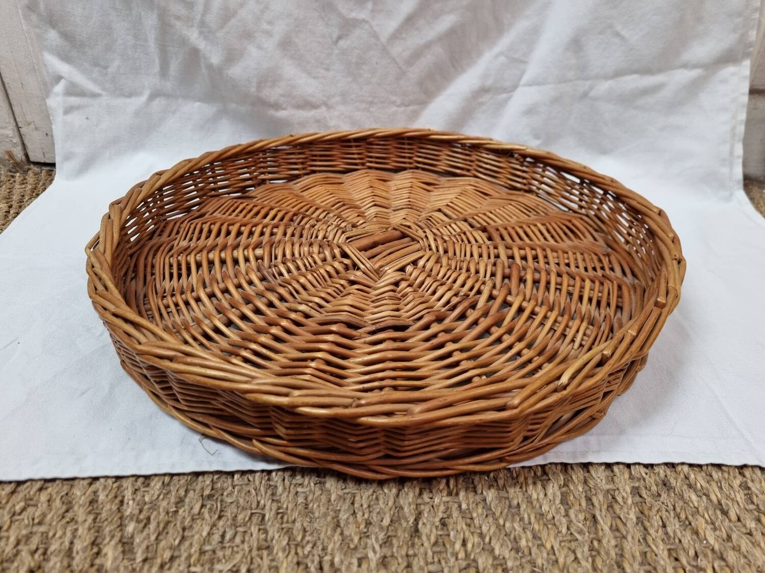 Rattan tray from 1980