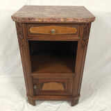 Bedside furniture wood and marble art deco period
