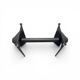 Post Modern Cast Iron Black Dining Table or Desk with Glass Top / 1980s