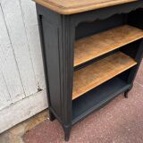 Bibus library shelf black wood Louis XV style