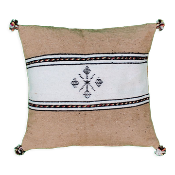 Beige and cream Berber Moroccan cushion
