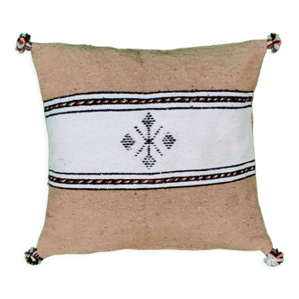 Coussin berbère beige et crème marocain