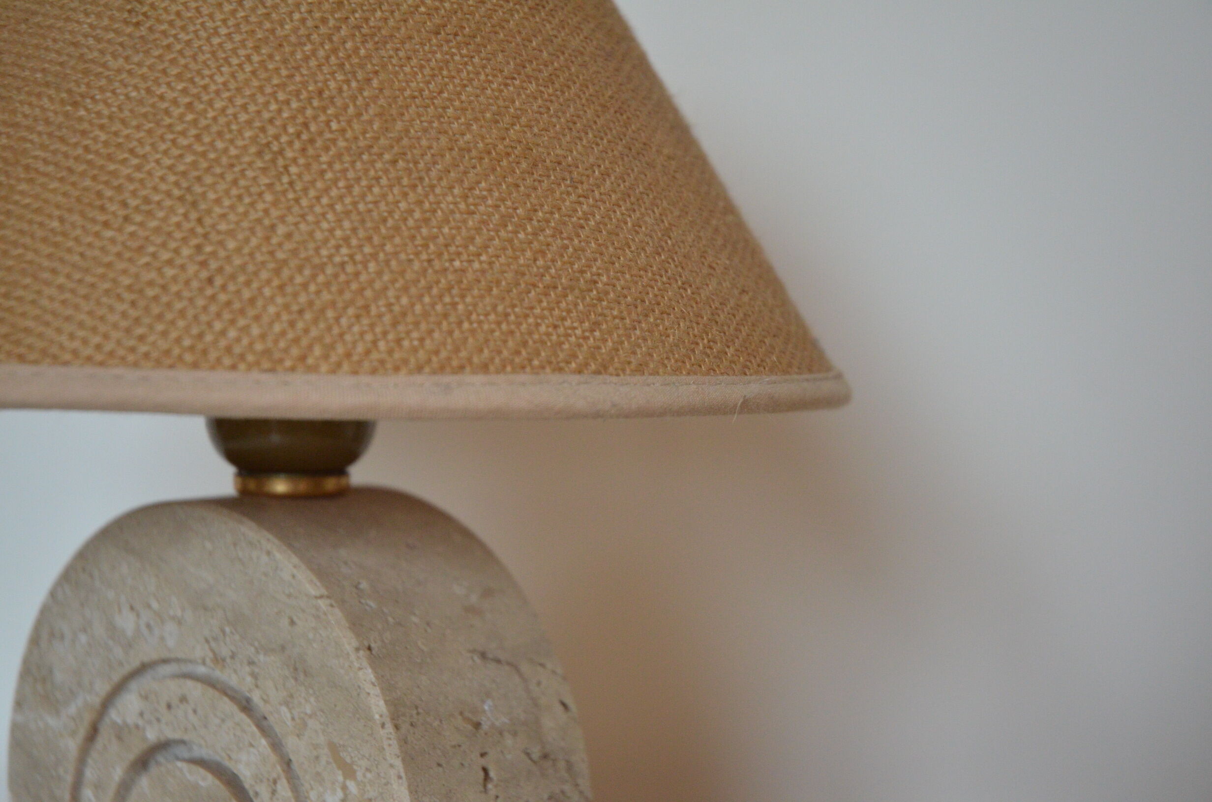 Travertine bedside lamp